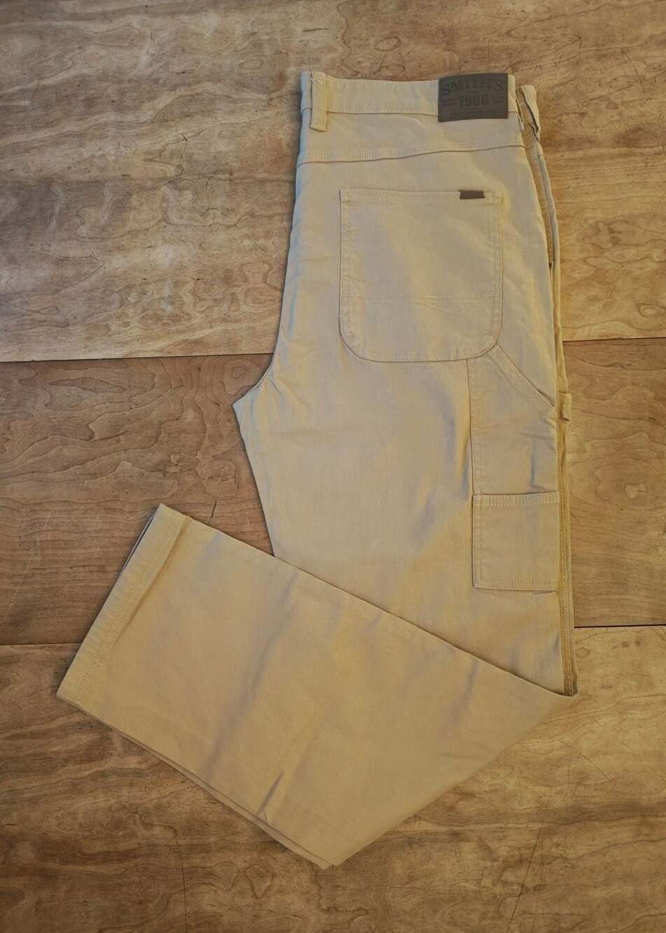Smith's Workwear Men's Duck Canvas Carpenter Pants, Khaki, Size 38x34 NWT